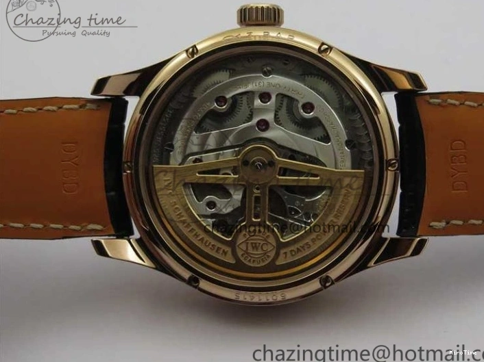 MIROTIME 0223 Premium Portugieser Perpetual Calendar IW503302 RG V9F 1:1 Best Edition Blue Dial on Black Leather Strap A 7098